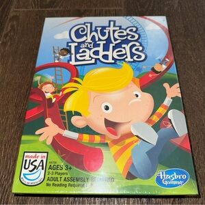 Hasbro Chutes and Ladders Game - Red, Blue, Green Fun